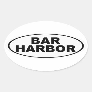 Sticker Ovale Bar Harbour Maine