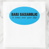 Sticker ovale Bari Saxaholic Life (Sac)