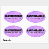 Sticker ovale Baritoneaholic Life (Feuille)