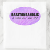Sticker ovale Baritoneaholic Life (Sac)