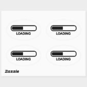 Sticker Ovale Barre de chargement (Feuille)