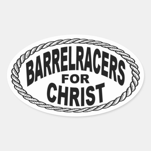 Sticker Ovale Barrel Racers pour Christ Euro Style (Devant)