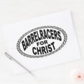 Sticker Ovale Barrel Racers pour Christ Euro Style (Enveloppe)