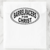 Sticker Ovale Barrel Racers pour Christ Euro Style (Sac)