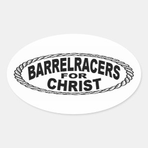 Sticker Ovale Barrel Racers pour Christ Euro Style