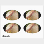 Sticker Ovale Baseball (Feuille)