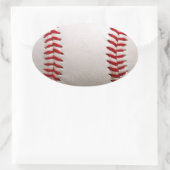 Sticker Ovale Baseball et Softball Couture Rouge (Sac)