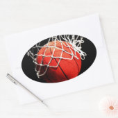 Sticker Ovale Basket-ball (Enveloppe)