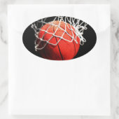 Sticker Ovale Basket-ball (Sac)