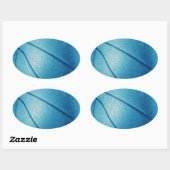 Sticker Ovale Basket-ball Blue Pop Art (Feuille)