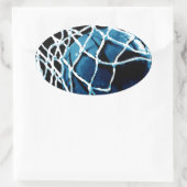 Sticker Ovale Basket bleu (Sac)