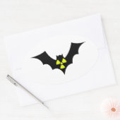 Sticker Ovale Bat radioactif (Enveloppe)