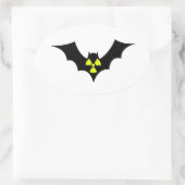Sticker Ovale Bat radioactif (Sac)