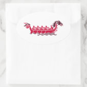 Sticker Ovale Bateau dragon (Sac)