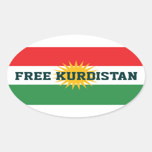 STICKER OVALE BÂTIMENTS LIBRES DU KURDISTAN