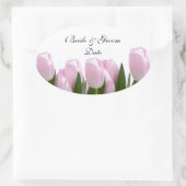 STICKER OVALE BÂTISSEURS DE SCELLULES DE MARIAGE DE TULIP ROSE (Sac)
