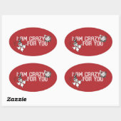 Sticker Ovale Batman Valentine | Joker & Harley - Crazy For You (Feuille)