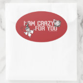 Sticker Ovale Batman Valentine | Joker & Harley - Crazy For You (Sac)