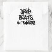 Sticker Ovale Bats de largage pas de bombes (Sac)