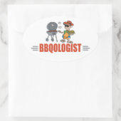 Sticker Ovale BBQ amusant (Sac)
