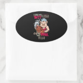 Sticker Ovale BBQ|BBQ Grillmaster Like Butt Rubbed & Pork Pulbbe (Sac)