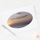 Sticker Ovale Beach Sunrise (Enveloppe)