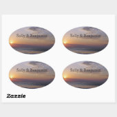 Sticker Ovale Beach Sunrise (Feuille)
