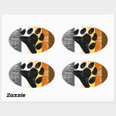 Sticker Ovale Bear Pride désespérée (Feuille)