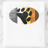 Sticker Ovale Bear Pride désespérée (Sac)