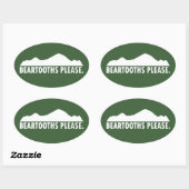 Sticker Ovale Beartooths S'il vous plaît (Feuille)