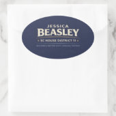 Sticker Ovale Beasley for SC House District 11 (Sac)