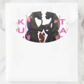 Sticker Ovale Beau couple d'Afrique Extraordinaire : un art roma (Sac)