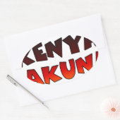 Sticker Ovale Beau Jambo Kenya Hakuna Matata Beau Art (Enveloppe)