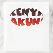 Sticker Ovale Beau Jambo Kenya Hakuna Matata Beau Art (Sac)
