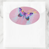 Sticker Ovale Beau Papillon (Sac)