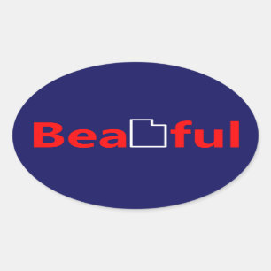 Sticker Ovale Beau Utah