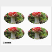 Sticker Ovale Beauté d'automne (Feuille)