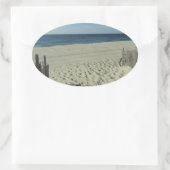 Sticker Ovale Beauté de plage (Sac)