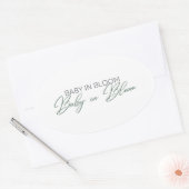 Sticker Ovale Bébé en fleur - Le souffle du bébé (Enveloppe)