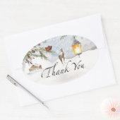 Sticker Ovale Bébé il fait froid dehors à feuillage persistant m (Enveloppe)