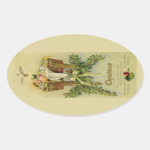 Sticker Ovale Bébé Jésus