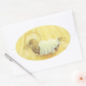 Sticker Ovale Bébé Jésus en colère Sickers de Noël (Enveloppe)