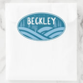 Sticker Ovale Beckley West Virginia Extérieur (Sac)