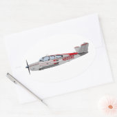 Sticker Ovale Beech V-35 Bonanza 453453 (Enveloppe)