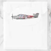 Sticker Ovale Beech V-35 Bonanza 453453 (Sac)