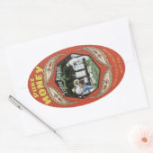 Sticker Ovale Beekeeper Photo Insertion Jar de miel Vertical (Enveloppe)