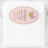 Sticker Ovale Beekeeping Honey Labels | Honeybee & Honeycomb Des (Sac)