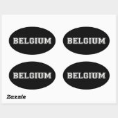 Sticker Ovale Belgique (Feuille)