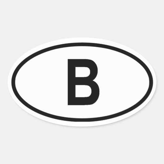 Sticker Ovale Belgique "B" (Devant)