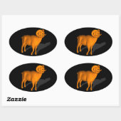 Sticker Ovale Bélier (Feuille)